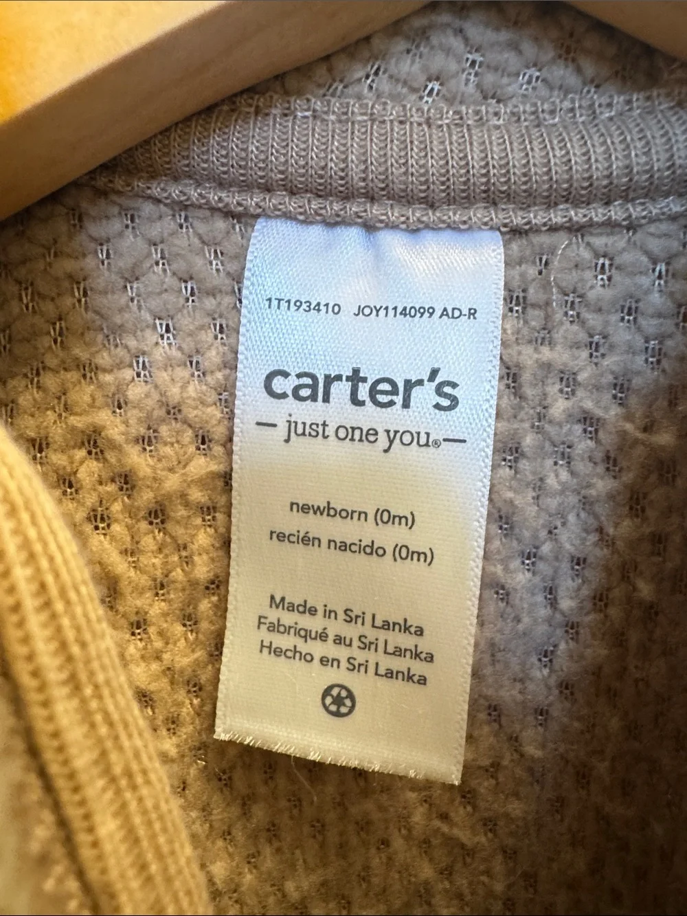 Carter's Brown Bear Newborn Sherpa Hoodie